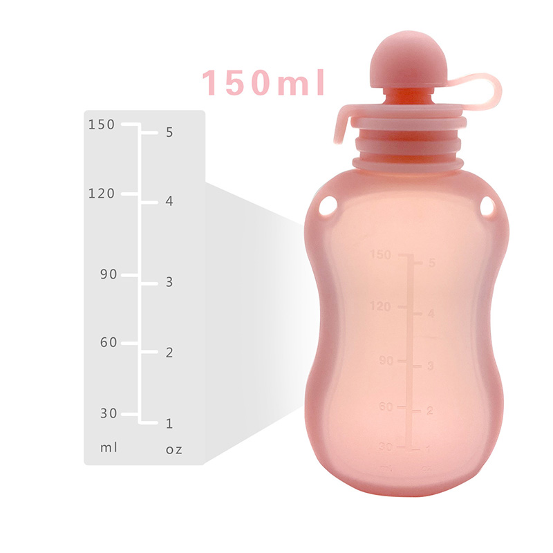 Baby Food Pouches Reusable - 150ml Convenient Milk Storage Bag Reusable