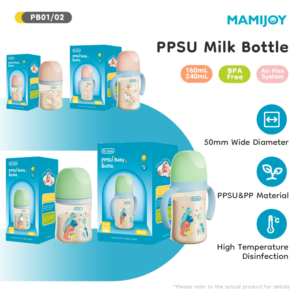 Baby Food Dispensing Spoon - MAMIJOY 160/240ML Baby Bottle With Double