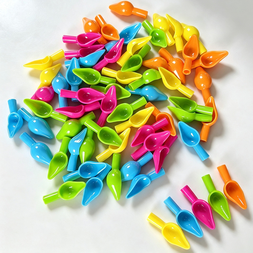 Baby Food Equipment - Mini Colorful Plastic Feeding Spoon, Can