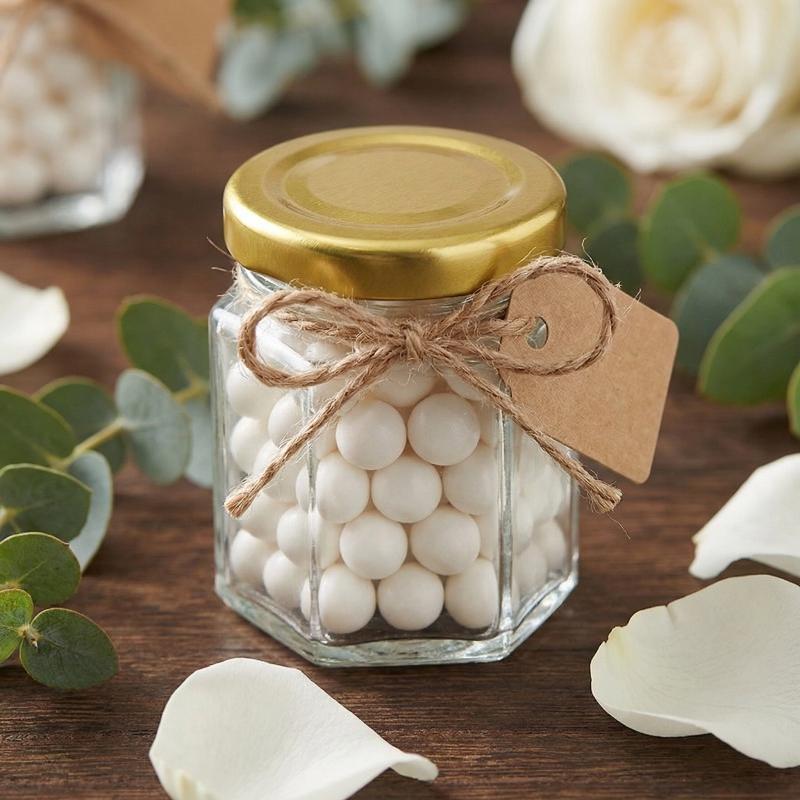 Baby Food Jars With Lids - Hexagonal Mini Jars with Lids for