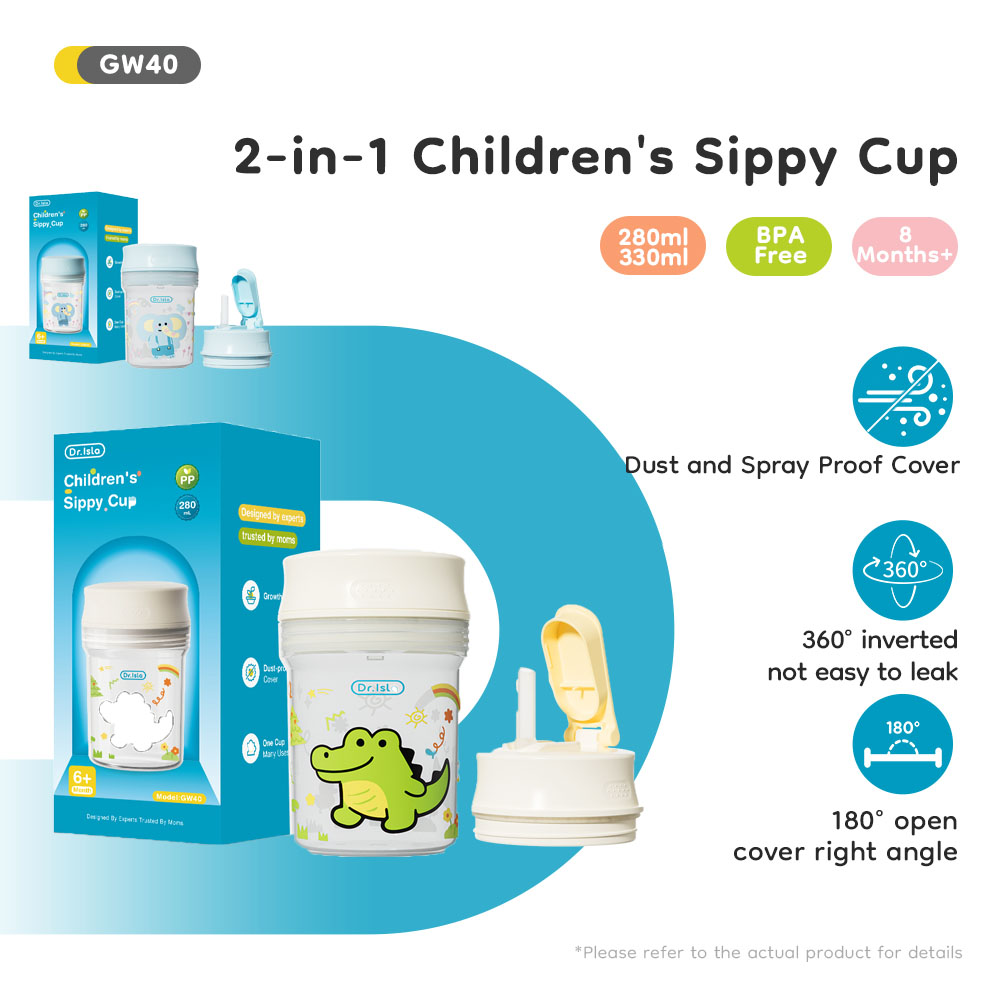 Baby Food Jars With Lids - Children Learning Drinking Cup 2-in-1 Baby