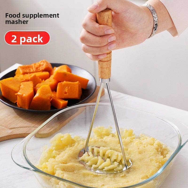 Baby Food Healthy - Stainless Steel Potato Masher,Easy to Press,Labor