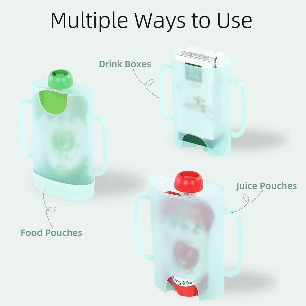 Baby Food Pouches Reusable - Plastic Squeeze Pouch Holder Squeeze Proof