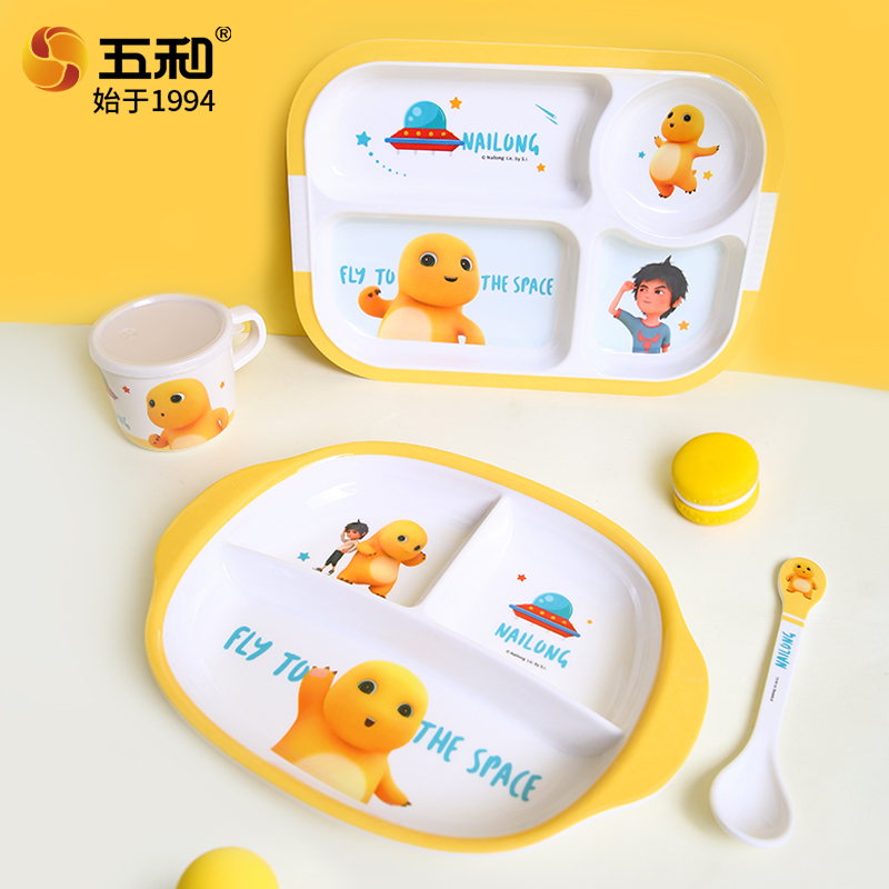 NAILONG Cute Tableware Anime t - Baby Rice Food ulasan dan harga