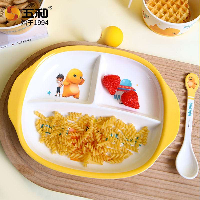 NAILONG Cute Tableware Anime t - Baby Rice Food ulasan dan harga