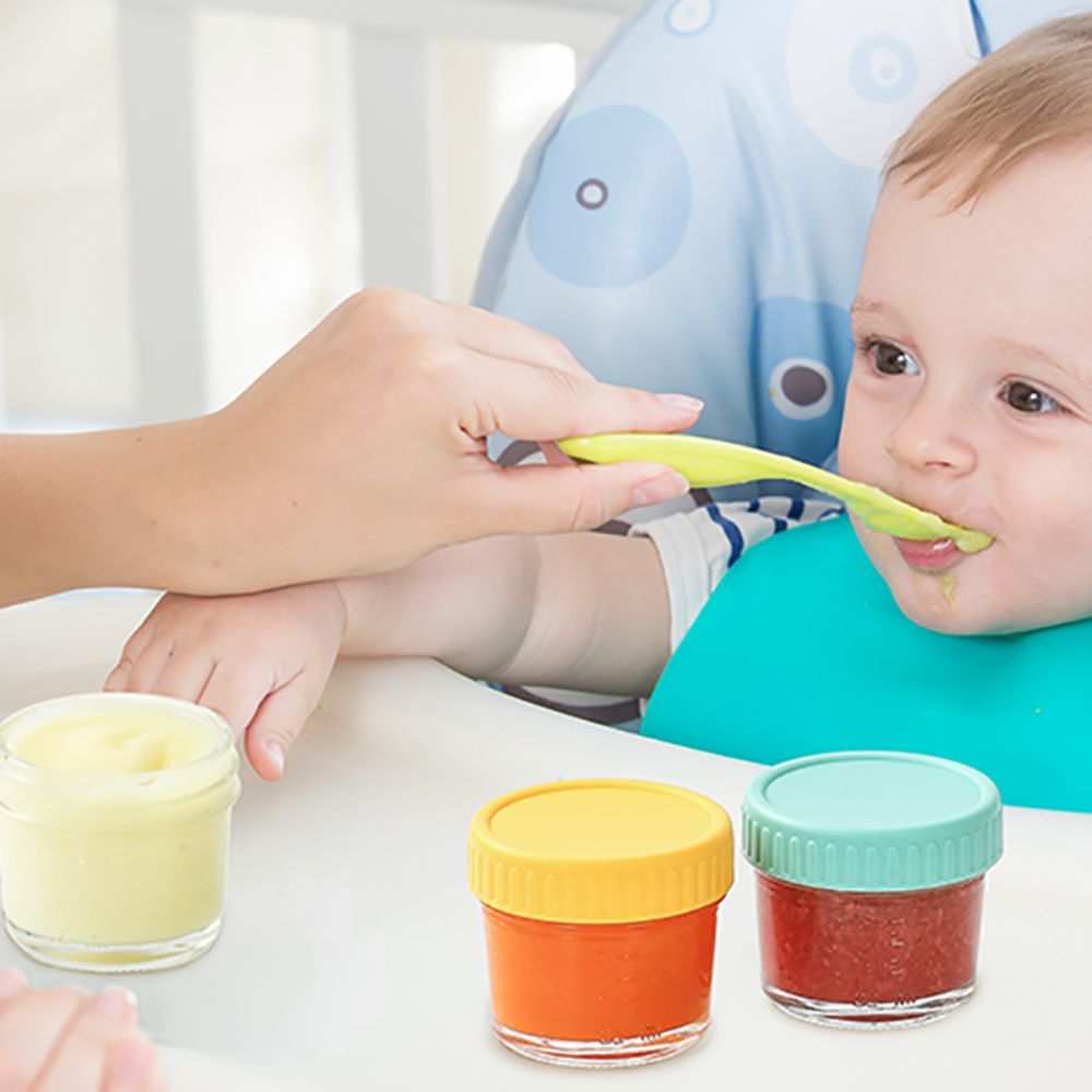 6pcs Glass Baby Food Jar Reusa - Baby Food Jars With Lids ulasan dan harga
