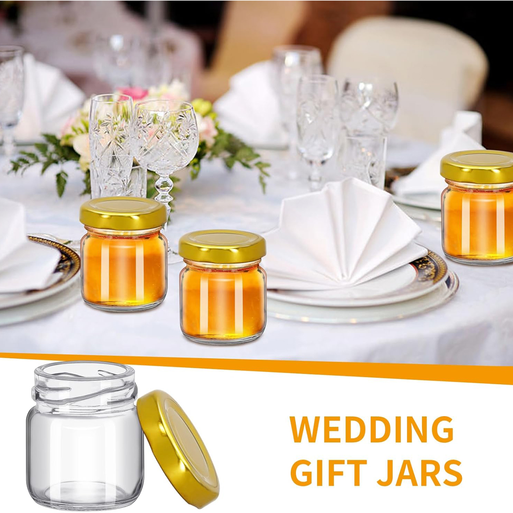 1.5 oz Round Mini Clear Honey  - Baby Food Jars With Lids ulasan dan harga