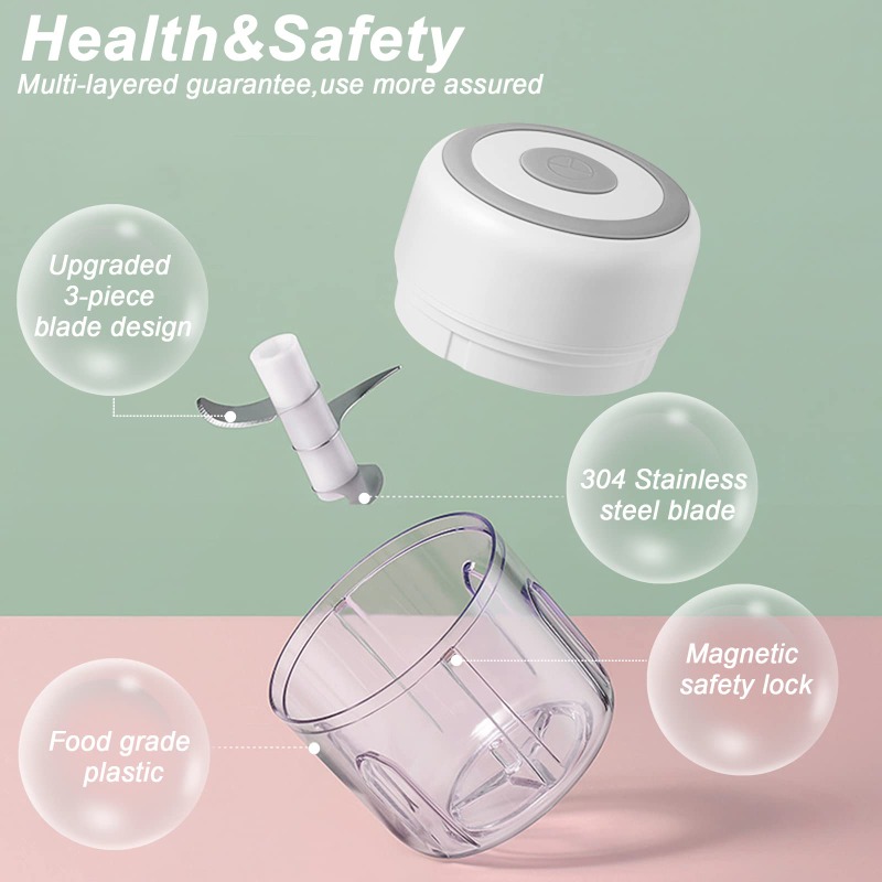 250ML Electric Garlic Grinder  - Baby Food Blender ulasan dan harga