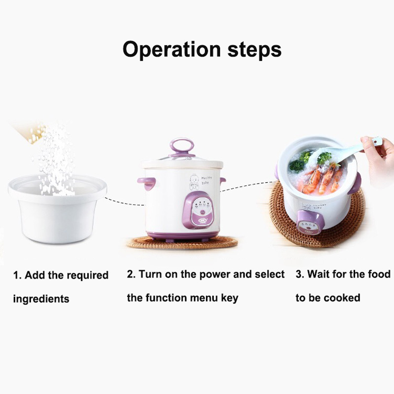 New 0.7L Ceramic Electric Cook - Baby Food Recipe Book ulasan dan harga