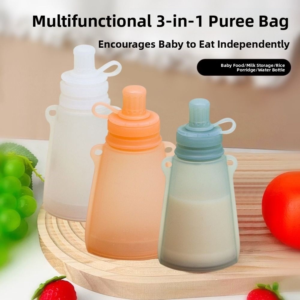 BPA Free Silicone Baby Food Po - Baby Food Pouches Reusable ulasan dan harga