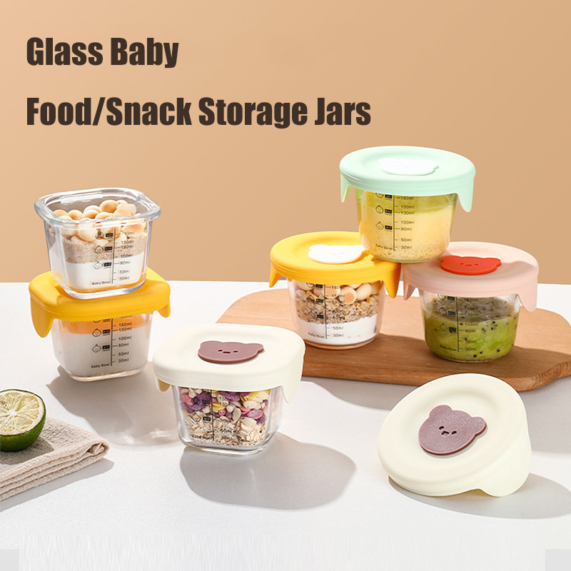 180ml Glass Baby Food Storage  - Baby Food Jars With Lids ulasan dan harga