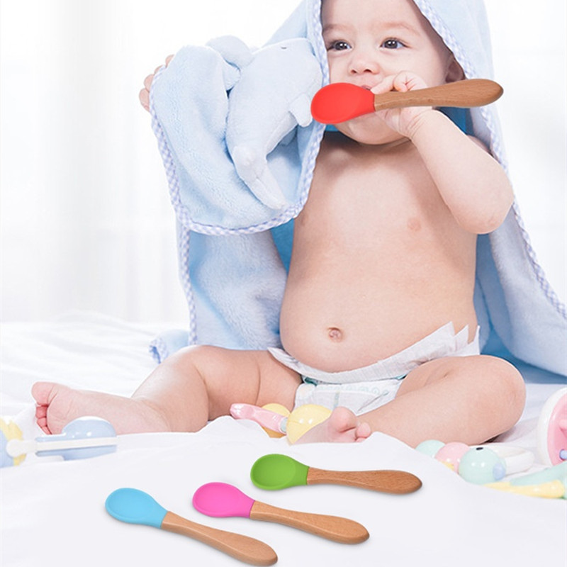 2Pcs/Set Baby Silicone Spoon F - Baby Food Dispensing Spoon ulasan dan harga