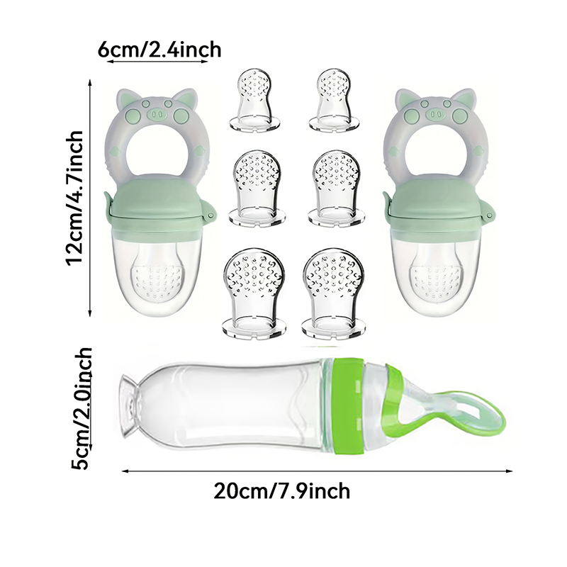 9pcs Feeding Cutlery:1 Silicon - Baby Rice Food ulasan dan harga
